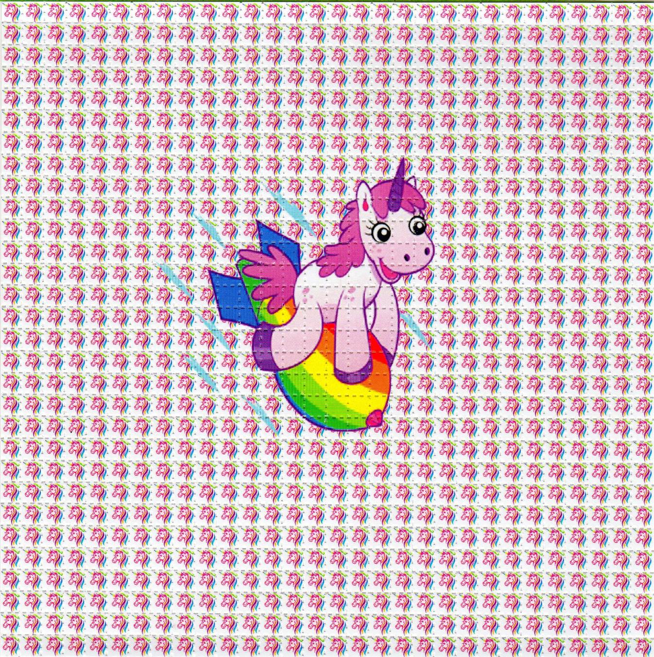 Pink Unicorns LSD blotter art print
