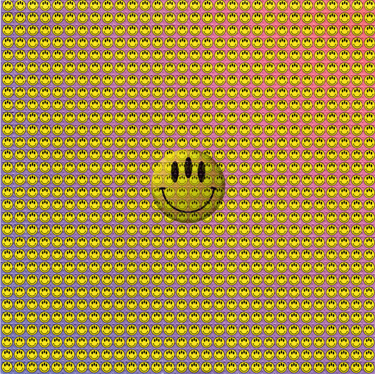 Three Eyed  Smiley Face LSD blotter art print