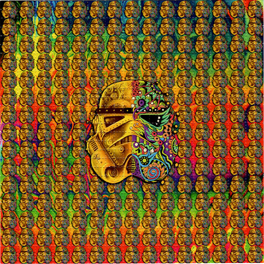 Trippy Trooper Wars LSD blotter art print