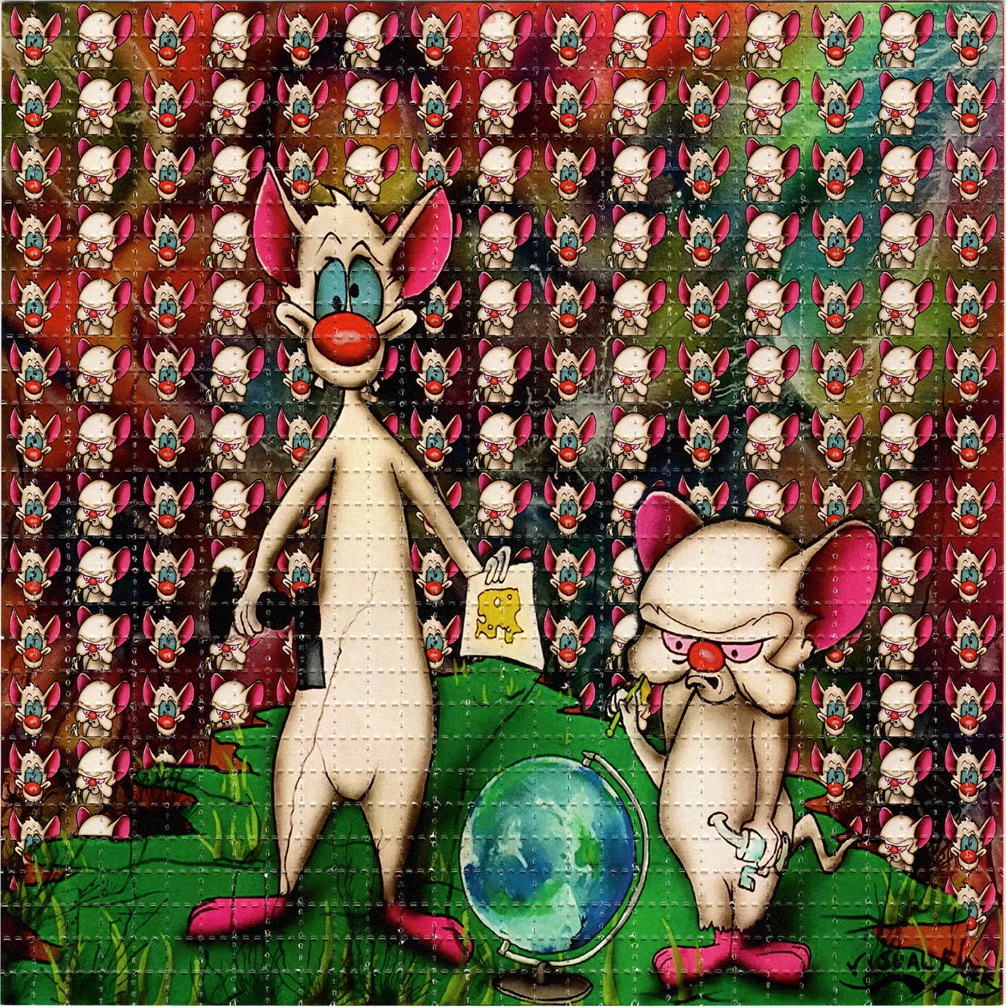Pinky and the B by Visual Fiber Limited Edition LSD blotter art print