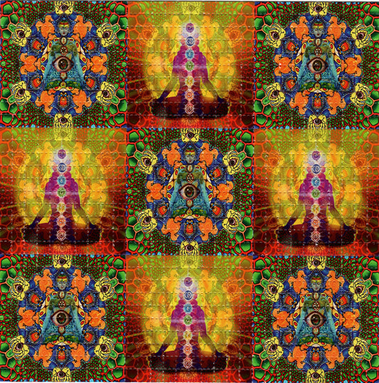 Chakras X9 LSD blotter art print