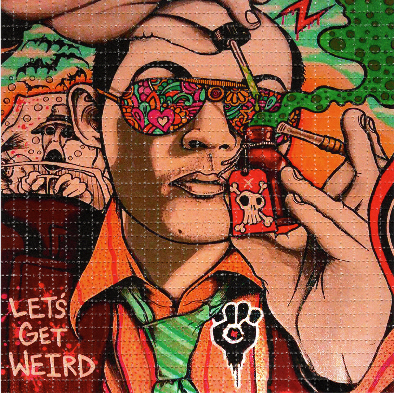 Let's Get Weird Hunter Thompson Fear & Loathing LSD blotter art print