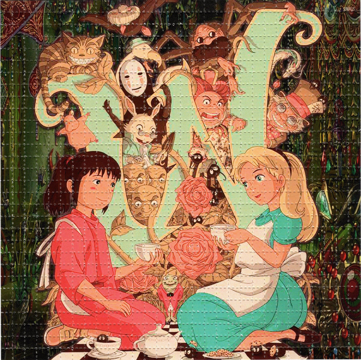 Alice and Anime LSD blotter art print