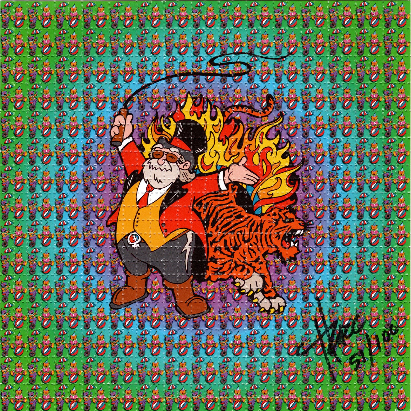 Jerry Circus by Hercules Platts Signed Limited Edition LSD blotter art print