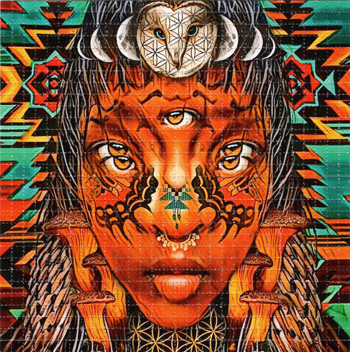 Amazon Priestess by Zack Prestage SIGNED Limited Edition LSD blotter art print