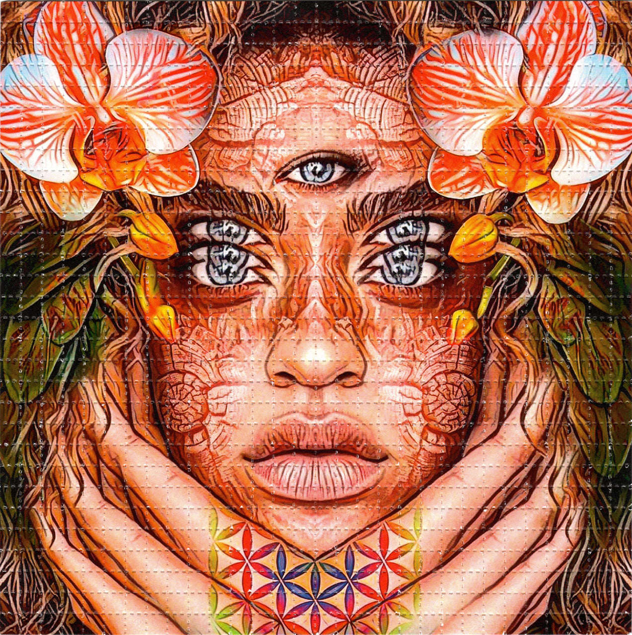 Orchid Priestess by Zack Prestage SIGNED Limited Edition LSD blotter art print