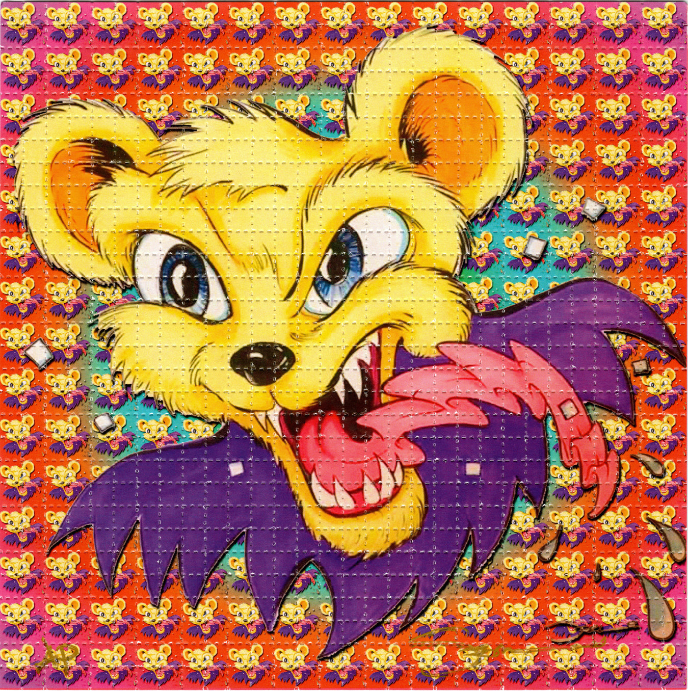 Electric Bear by Mark Serlo Limited Edition LSD blotter art print