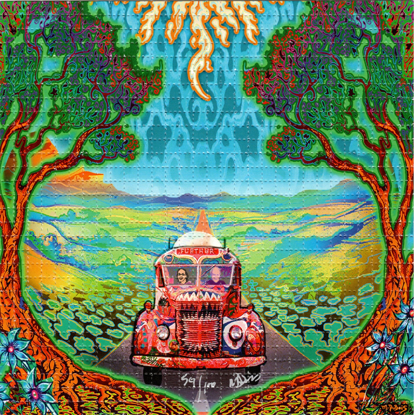 Going Furthur  by MIKE DUBOIS Limited Edition LSD blotter art print