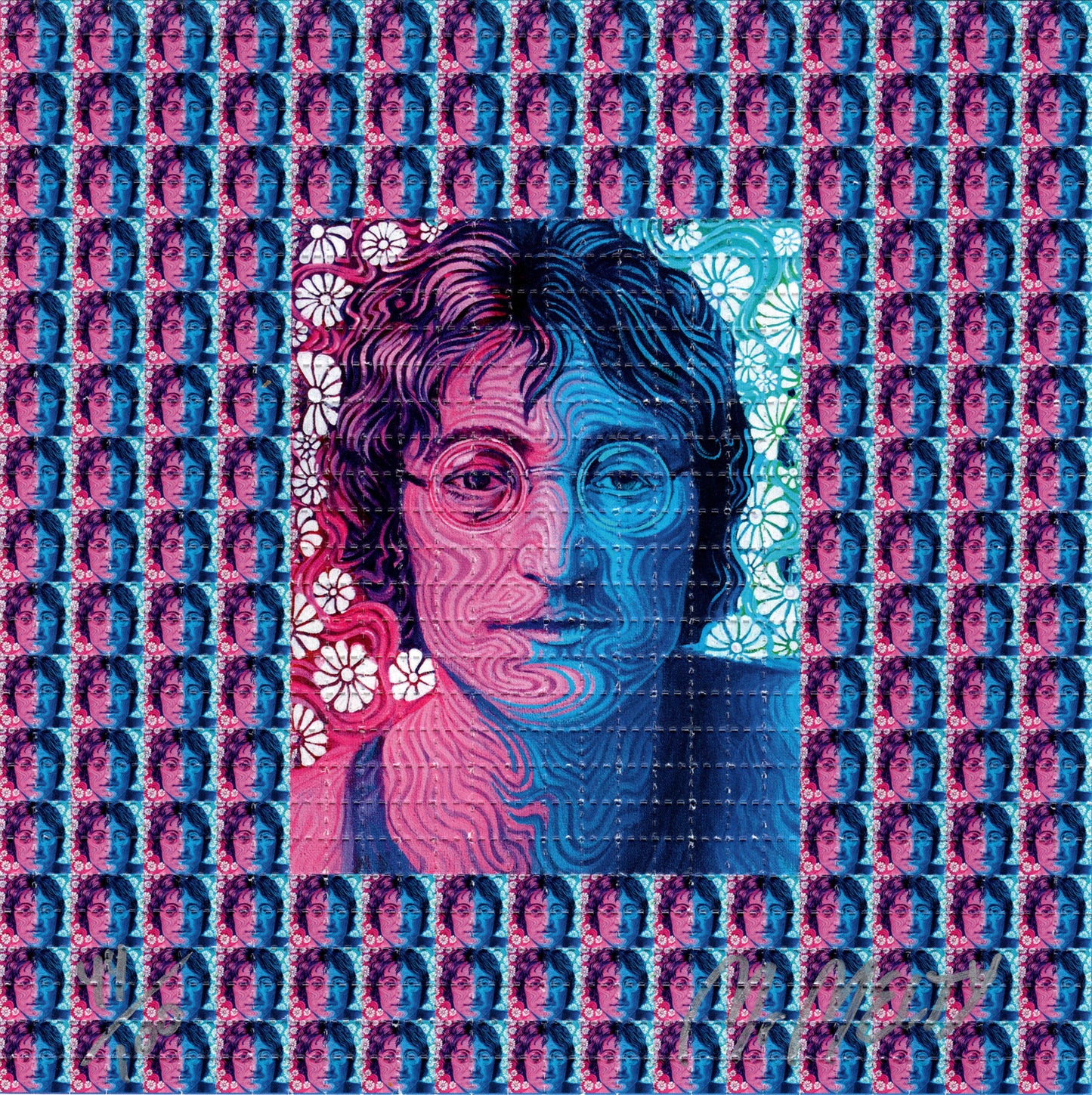 Lennon by Mr Melty SIGNED Limited Edition LSD blotter art print