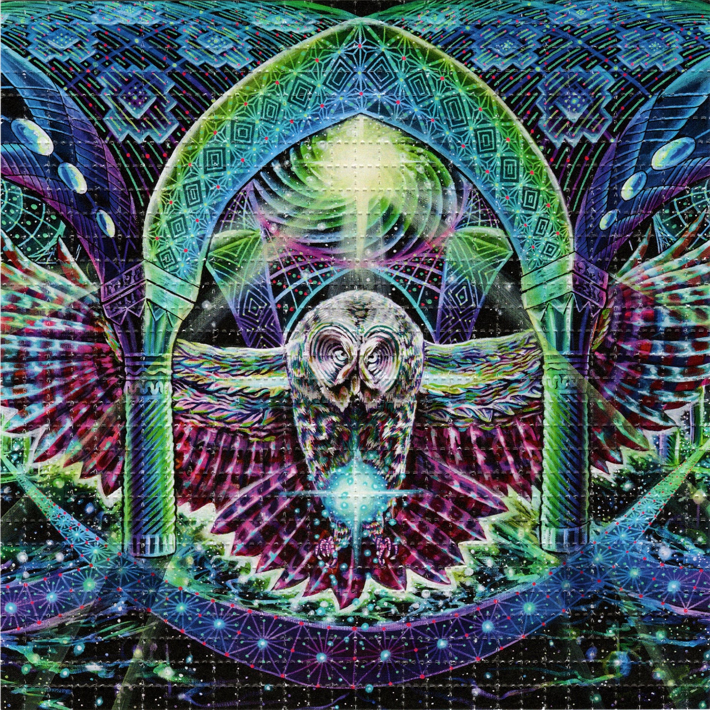 CathedrOwl by GavinGerArt Signed Limited Edition LSD blotter art print