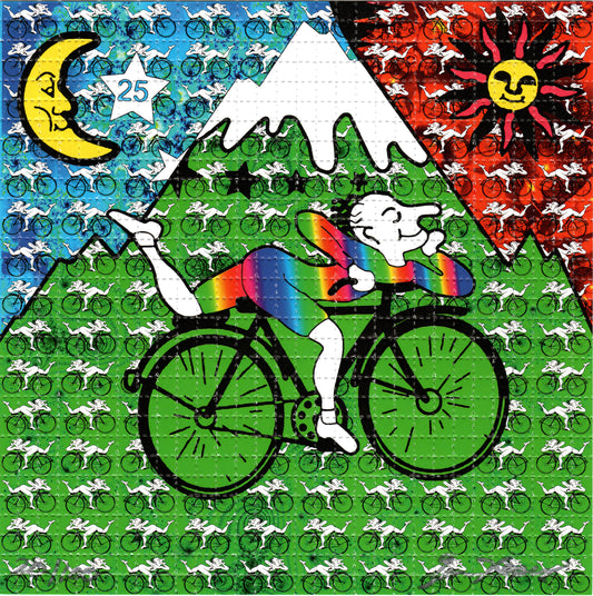 Small Fractal Bike by Zane Kesey SIGNED Limited Edition LSD blotter art print