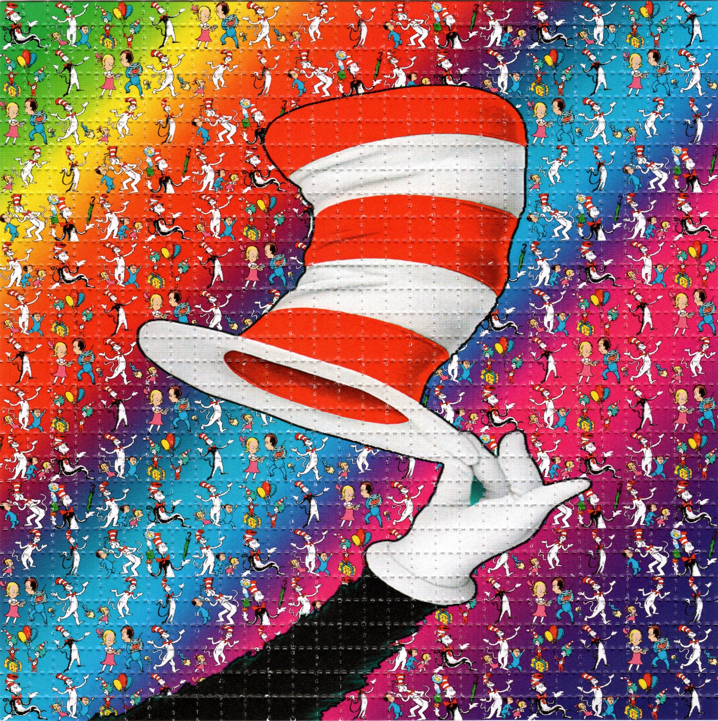 Cat with the Big Hat LSD blotter art print