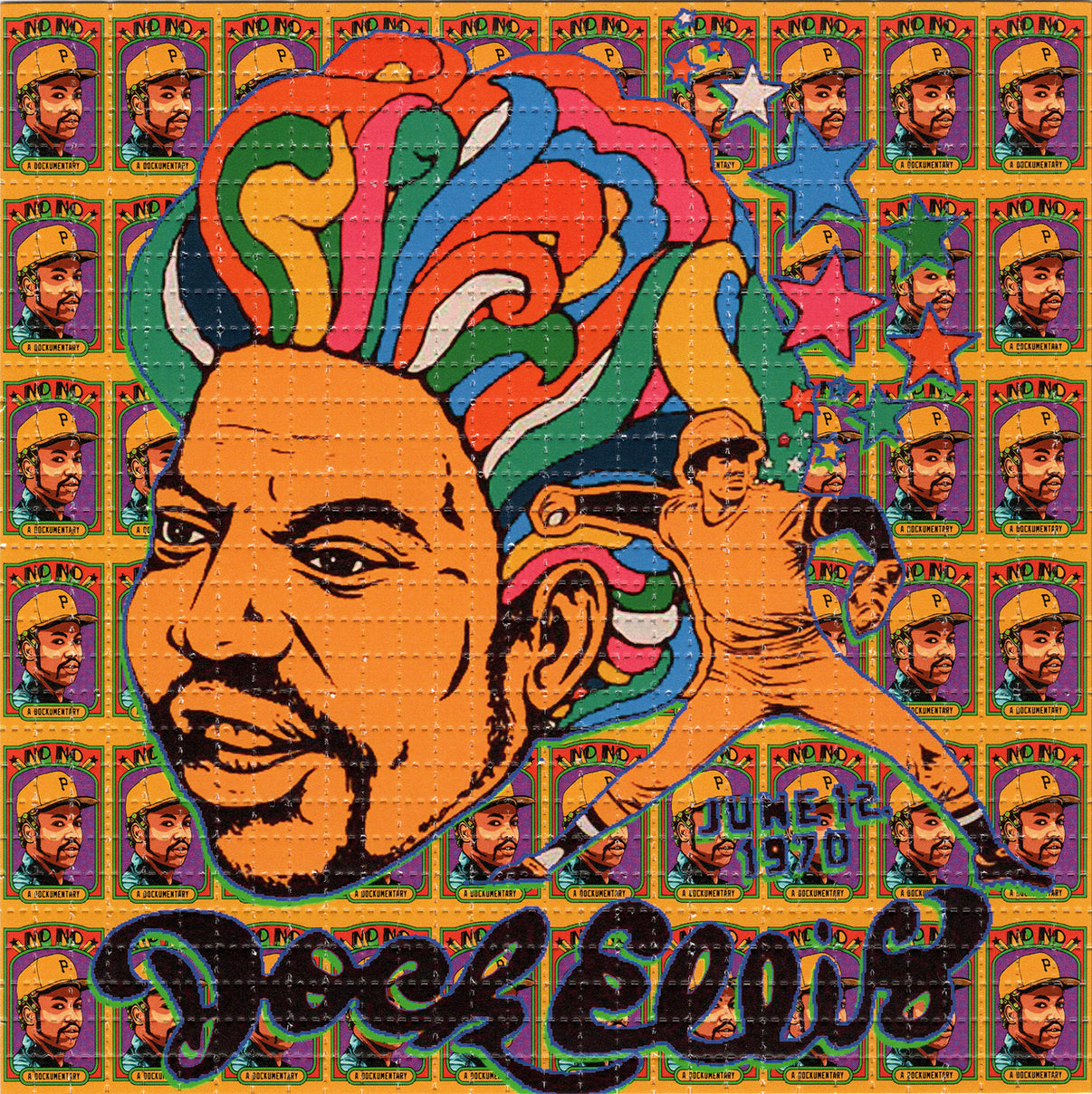 Dock Ellis No Hitter LSD blotter art print – Key-Z Productions