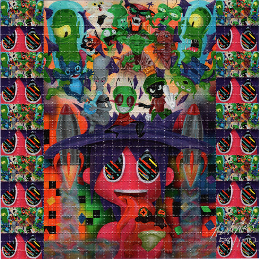 The Midnight Blastoff by Nicholas Melnik SIGNED Limited Edition LSD blotter art print