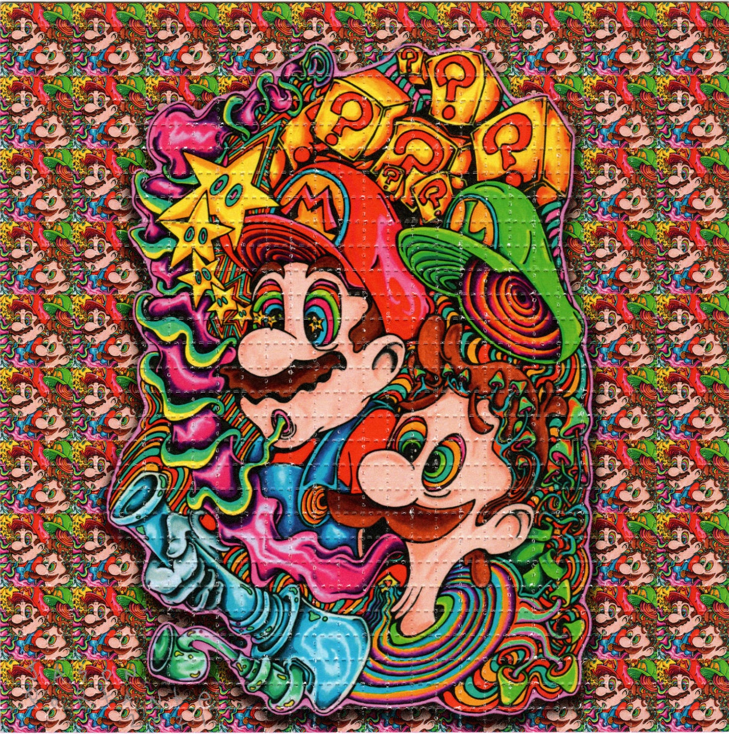 Mario Luigi Dab Tab by Jason Portante Signed Limited Edition LSD blotter art print