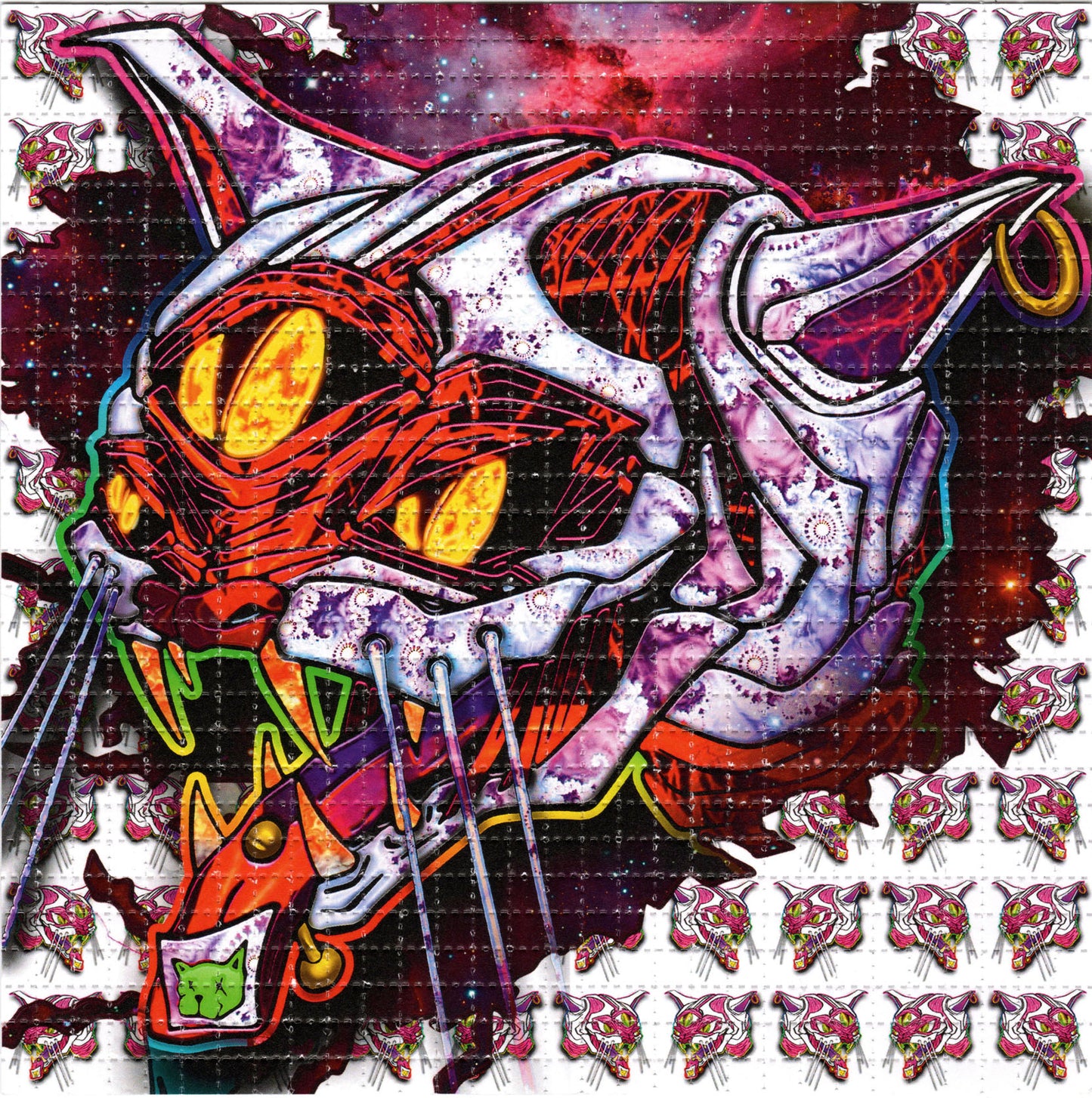Tabby ThunderCat by Vini Kiniki SIGNED Limited Edition LSD blotter art print