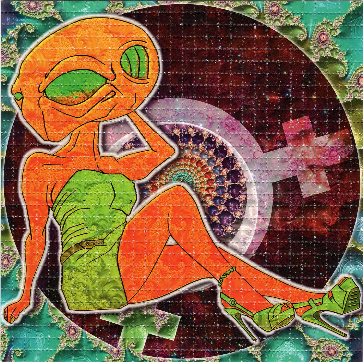 Sexy Orange Alien by Vini Kiniki SIGNED Limited Edition LSD blotter art print