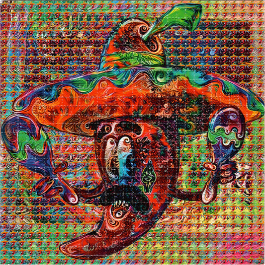 Chilibase by Tburd SIGNED Limited Edition LSD blotter art print