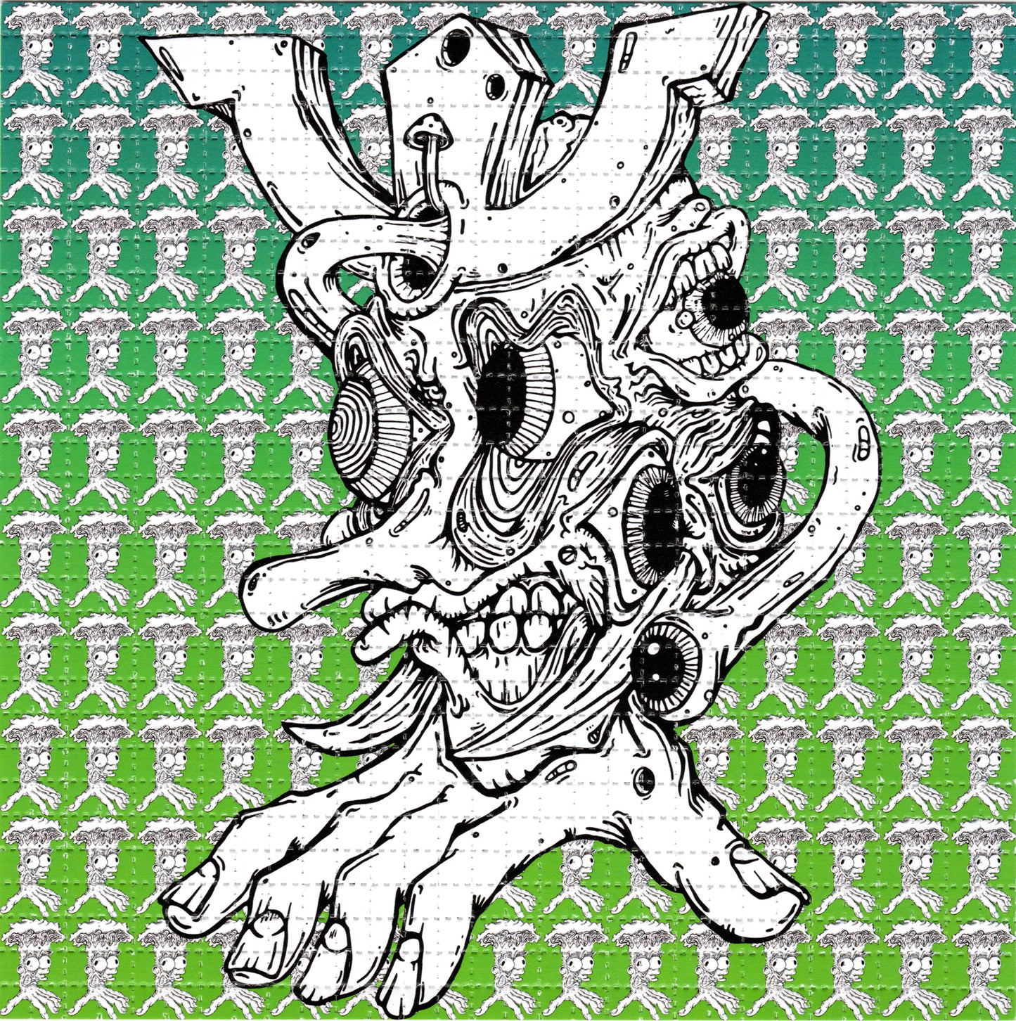 Handmurai & Bart by Benjamin Santos SIGNED Limited Edition LSD blotter art print
