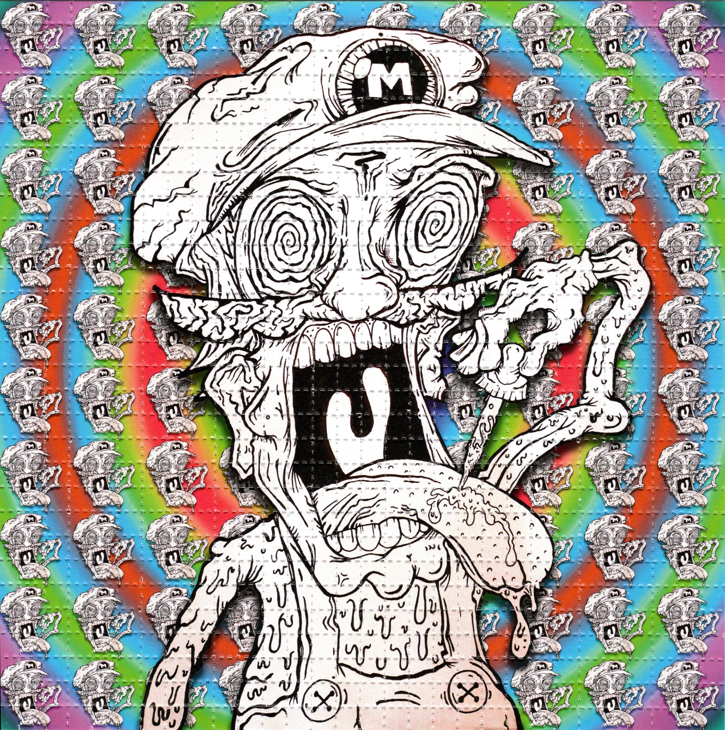 Mario Spun Dropper by Benjamin Santos SIGNED Limited Edition LSD blotter art print