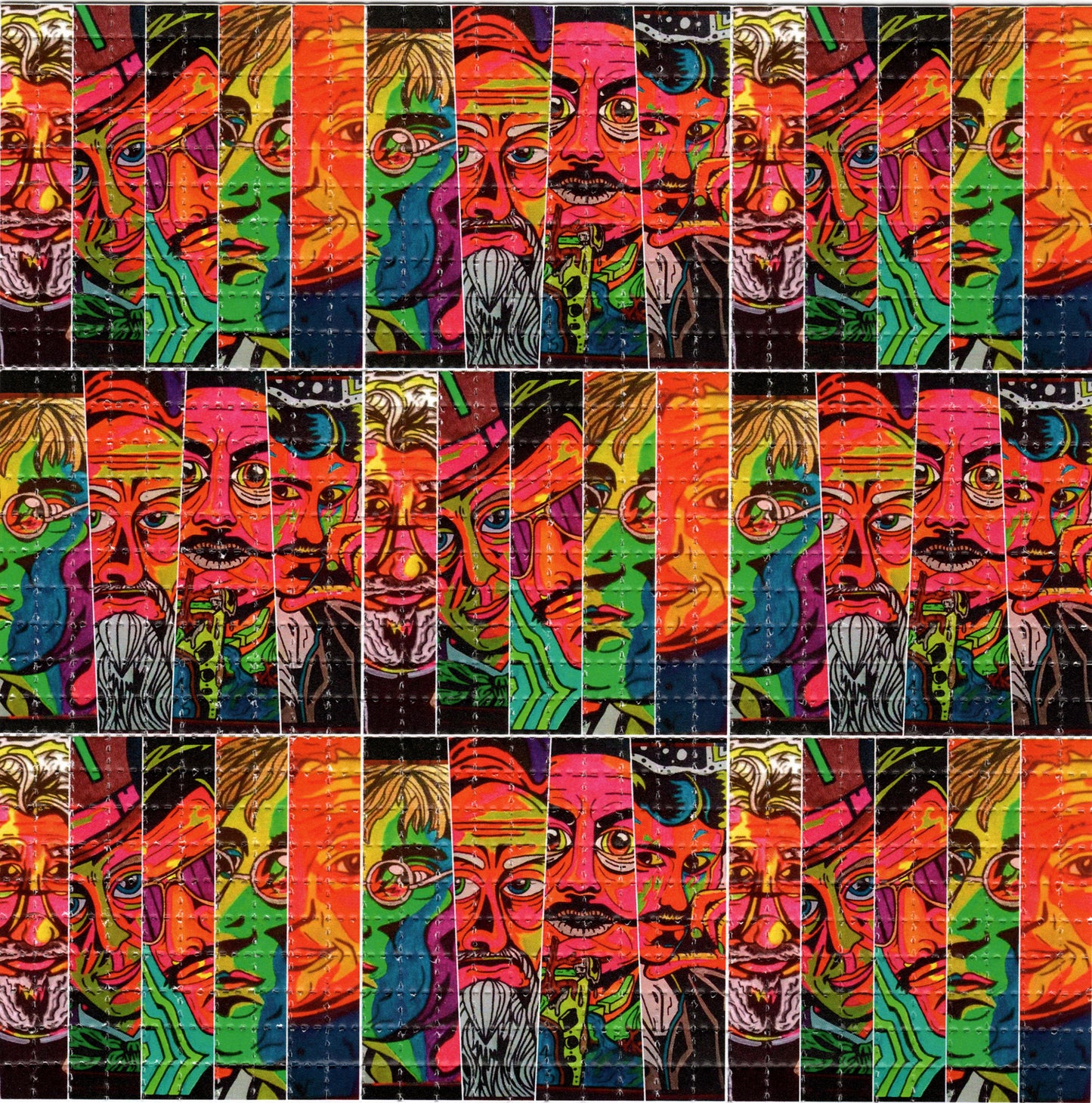 Thin Faces by Crisis Chris Signed Limited Edition LSD blotter art print