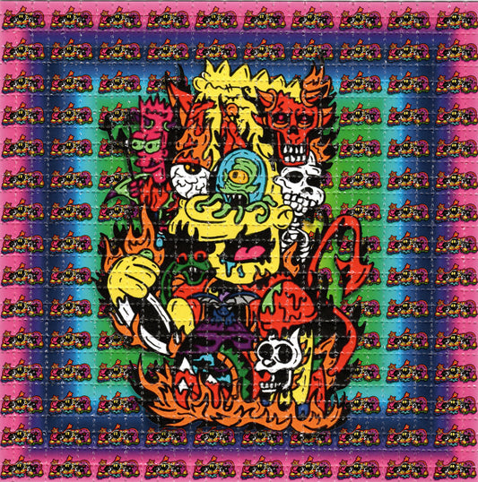 Bart Mashup Bomb by Crisis Chris Signed Limited Edition LSD blotter art print