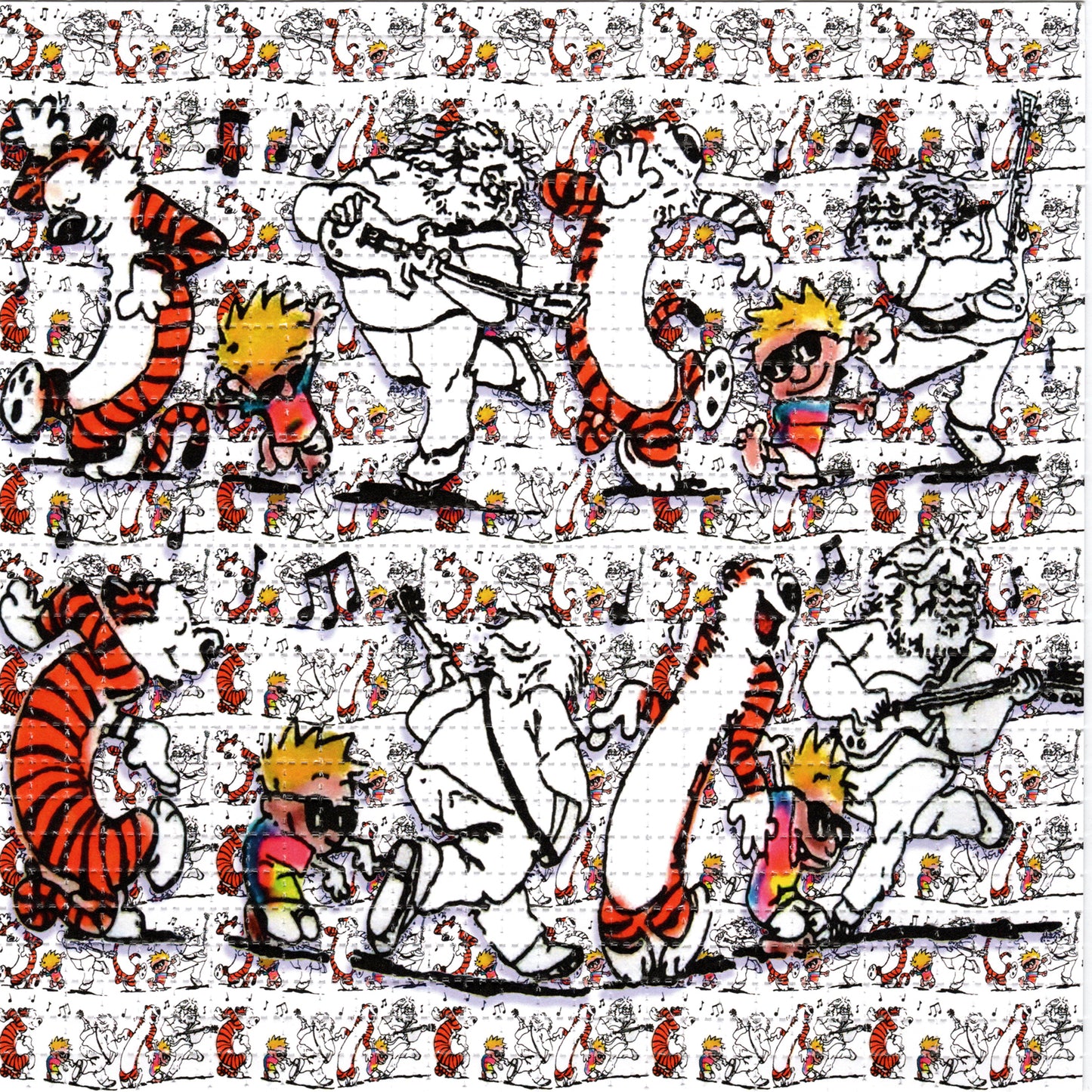 Calvin and Jerry Dance LSD blotter art print