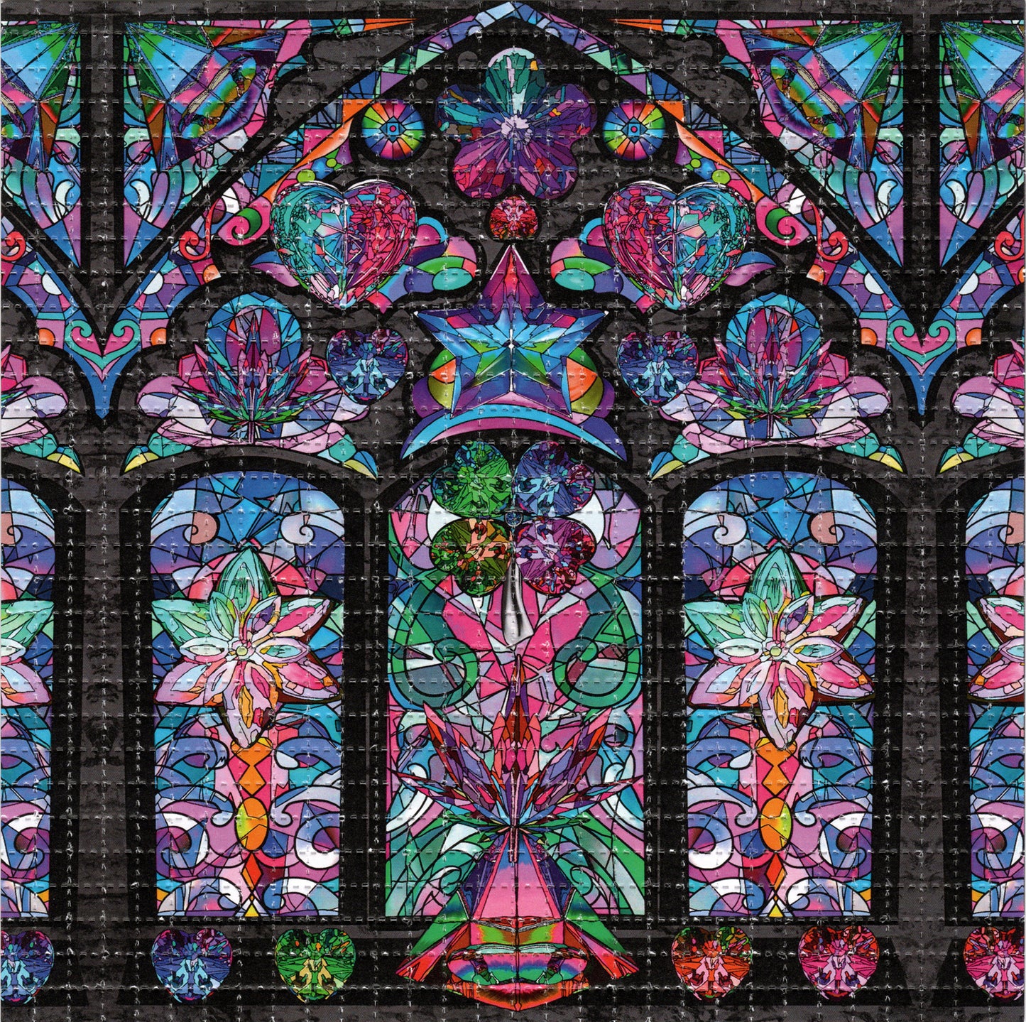 Neon Cathedral by Ellie Paisley Brooks Signed Limited Edition LSD blotter art print