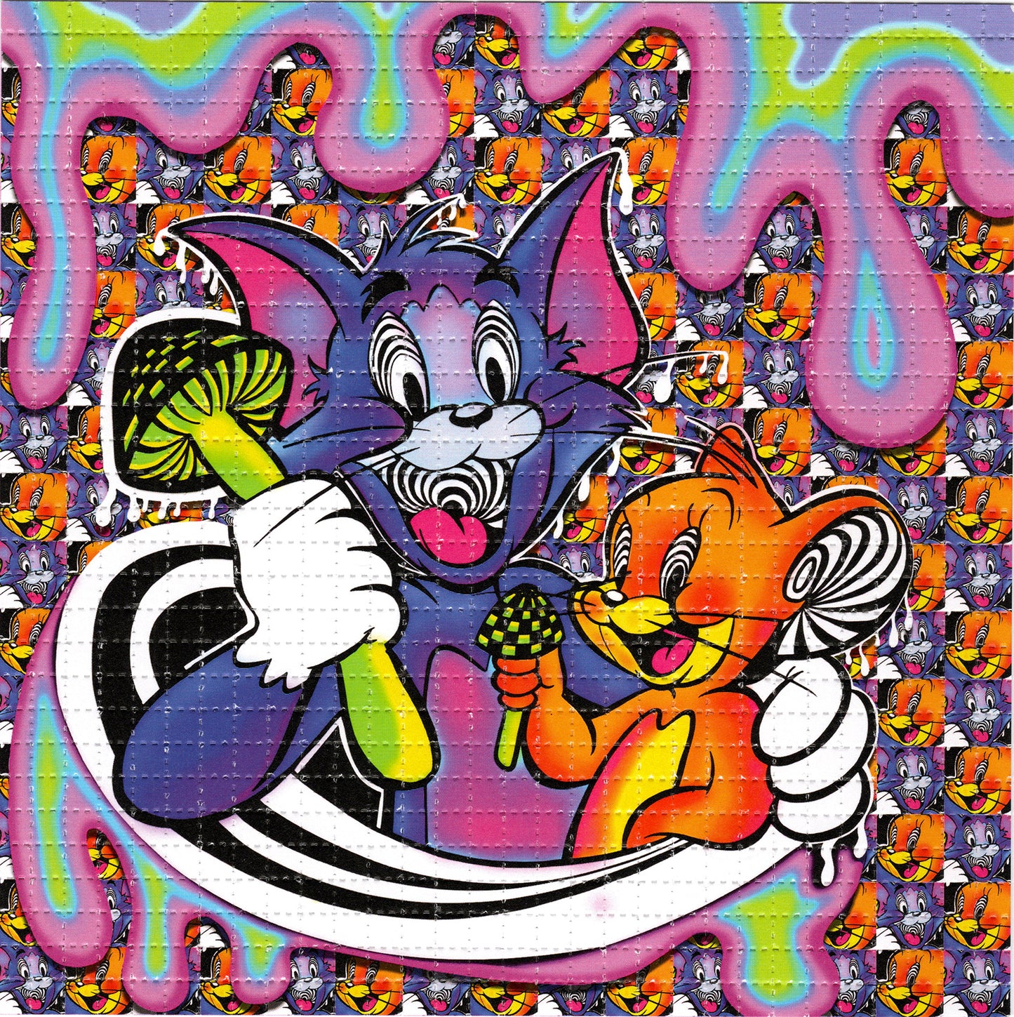 Tom and Jerry by Tripsy Lou SIGNED Limited Edition LSD blotter art print