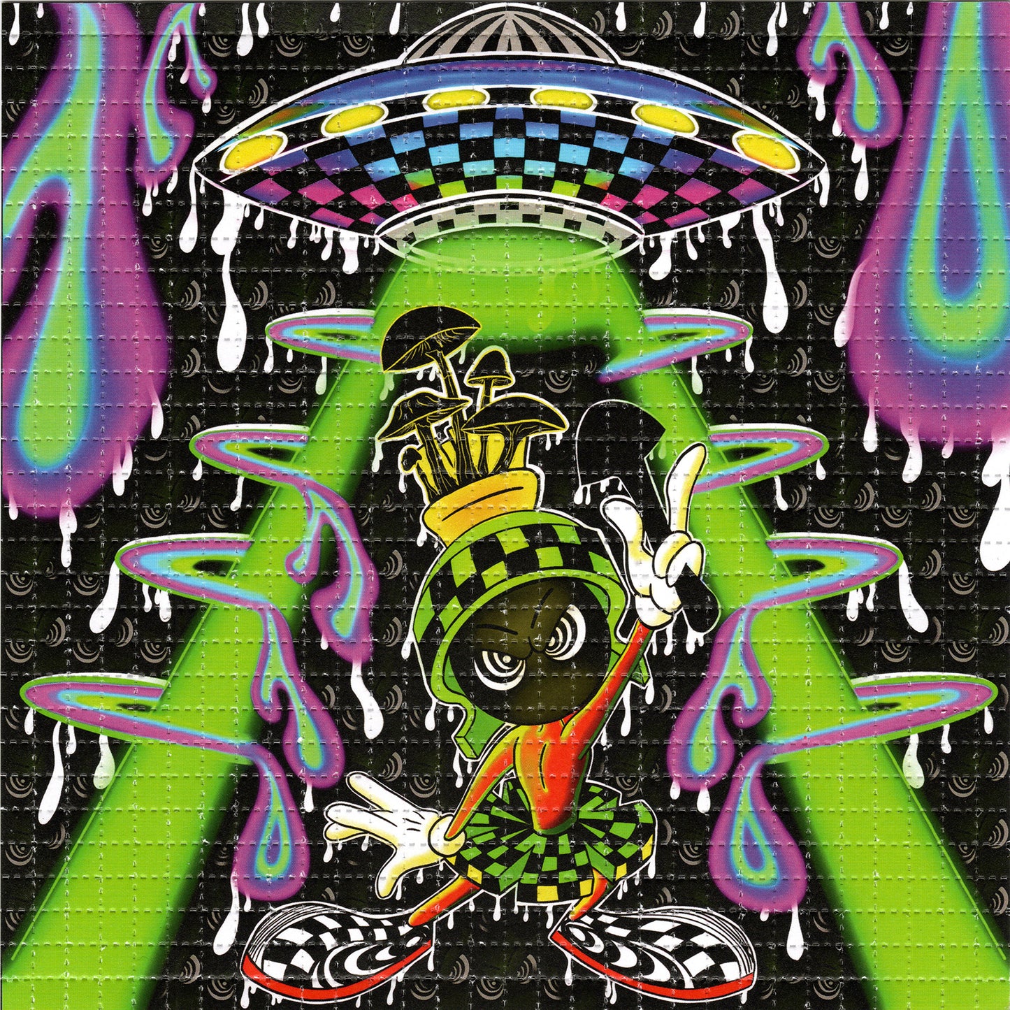 Marvin by Tripsy Lou SIGNED Limited Edition LSD blotter art print