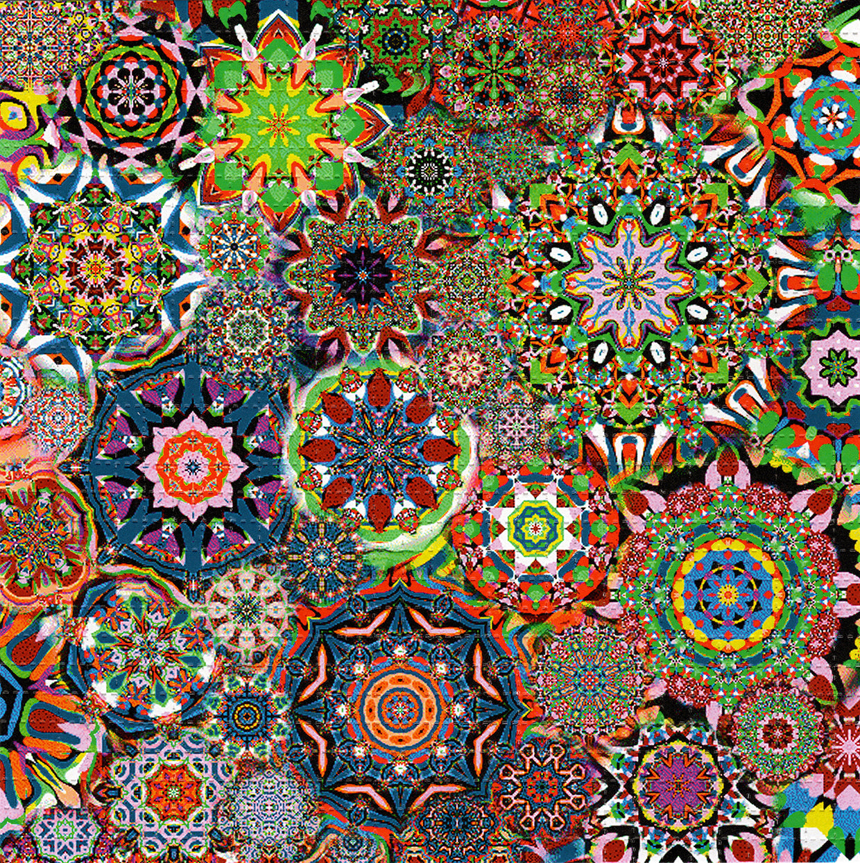 Kaleidoscope Patterns LSD blotter art print