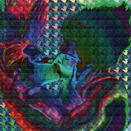 Across Universe Kiss LSD blotter art print