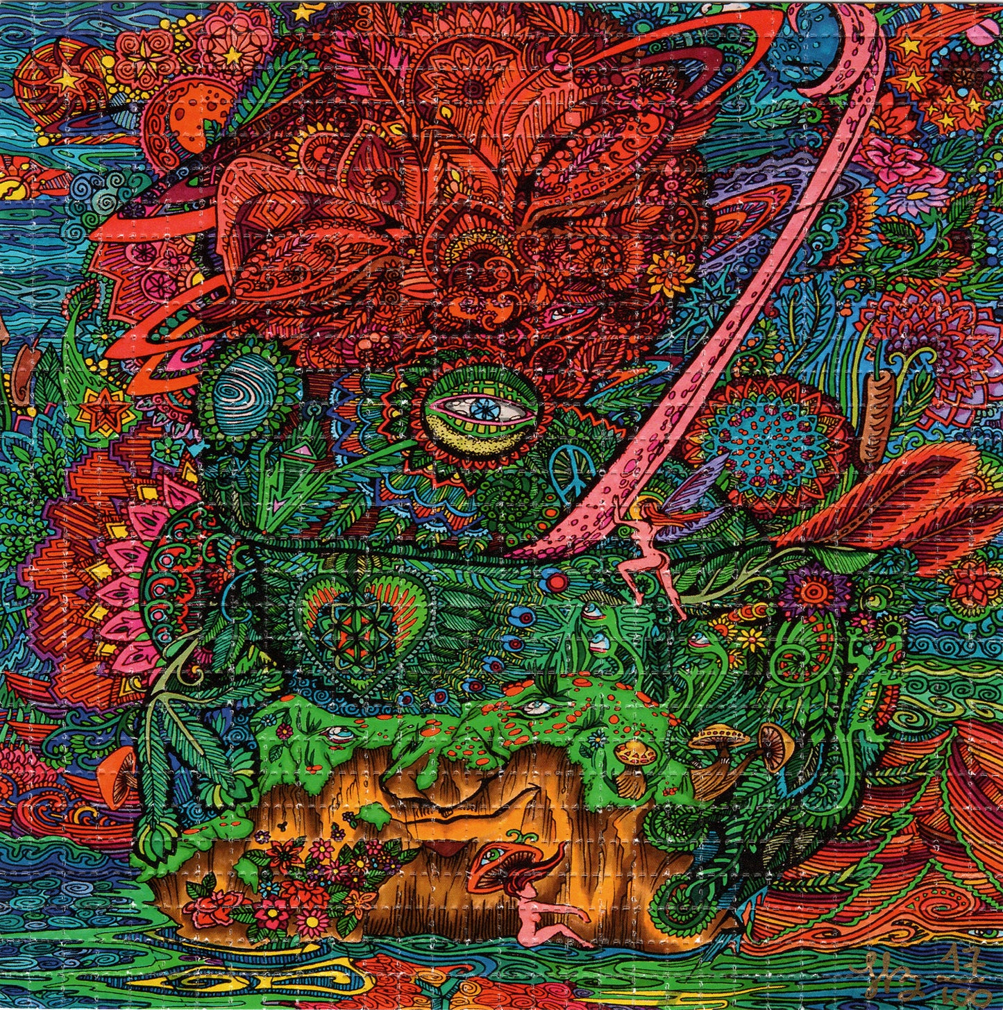 Cosmic Frog of Life by Hannah Elisabeth Buchheit Signed Limited Edition LSD blotter art print