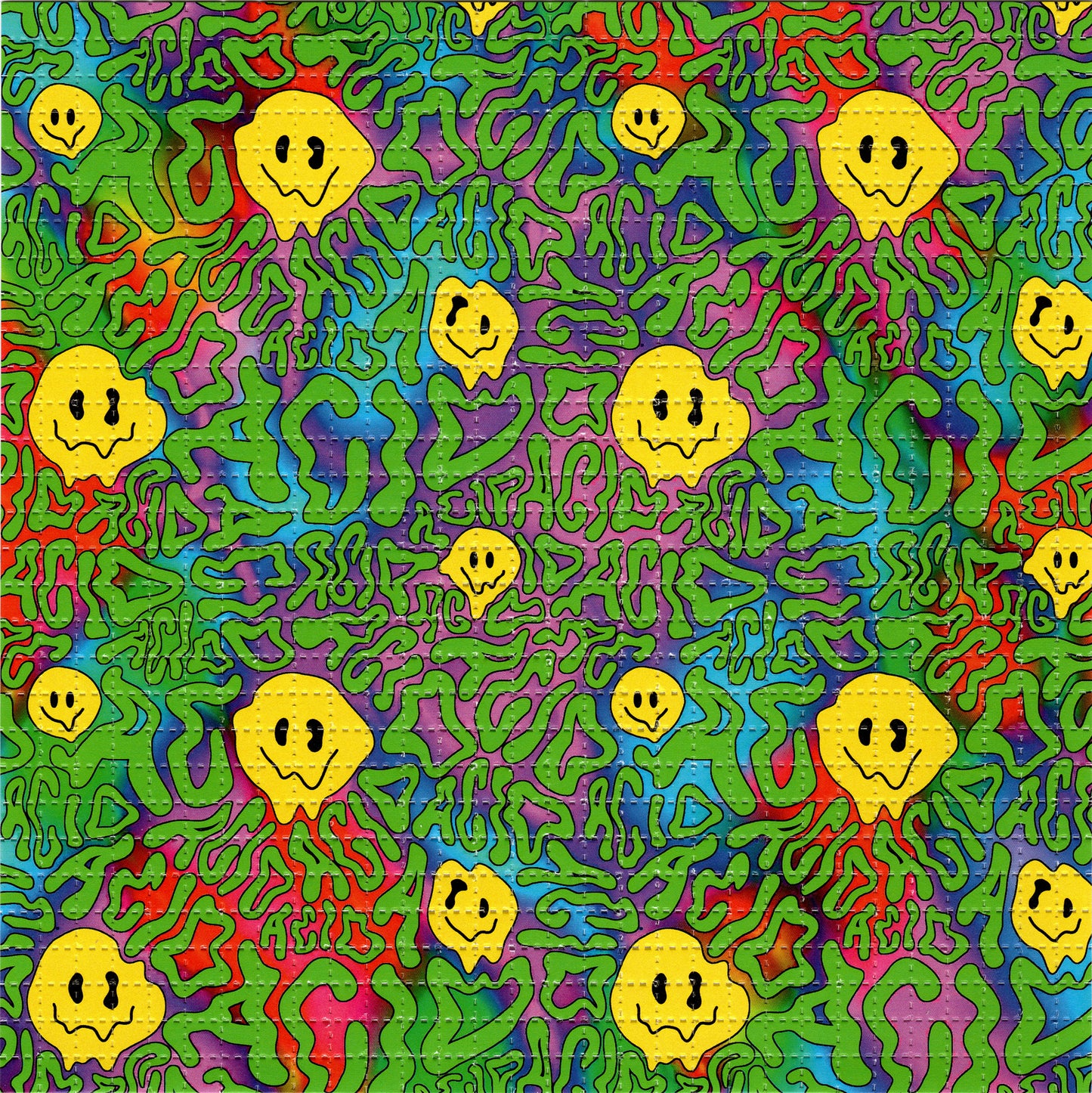 Acid Melty Smiles LSD blotter art print