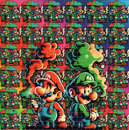 Game Bros Smoke LSD blotter art print