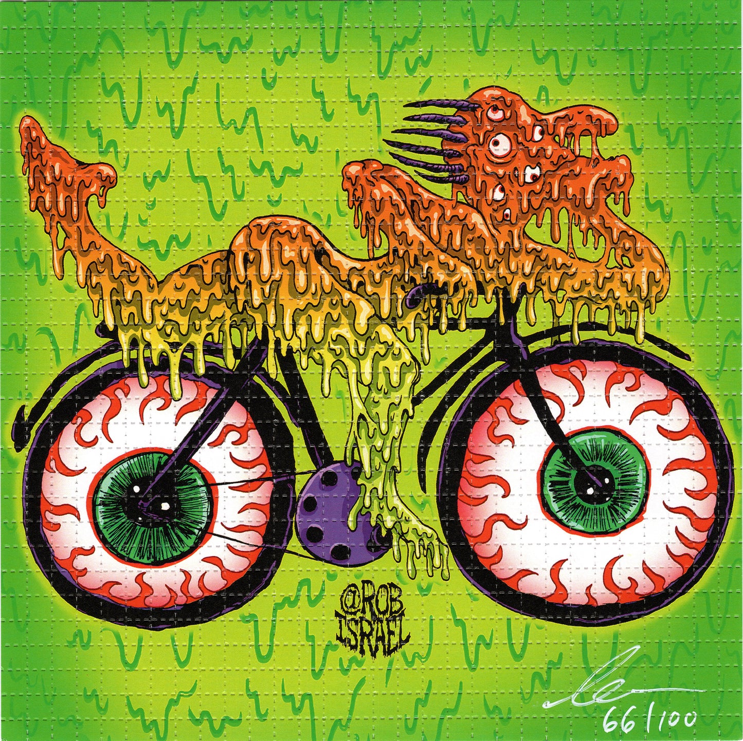 Melting Bicycle Day by Rob Israel SIGNED Limited Edition LSD blotter art print