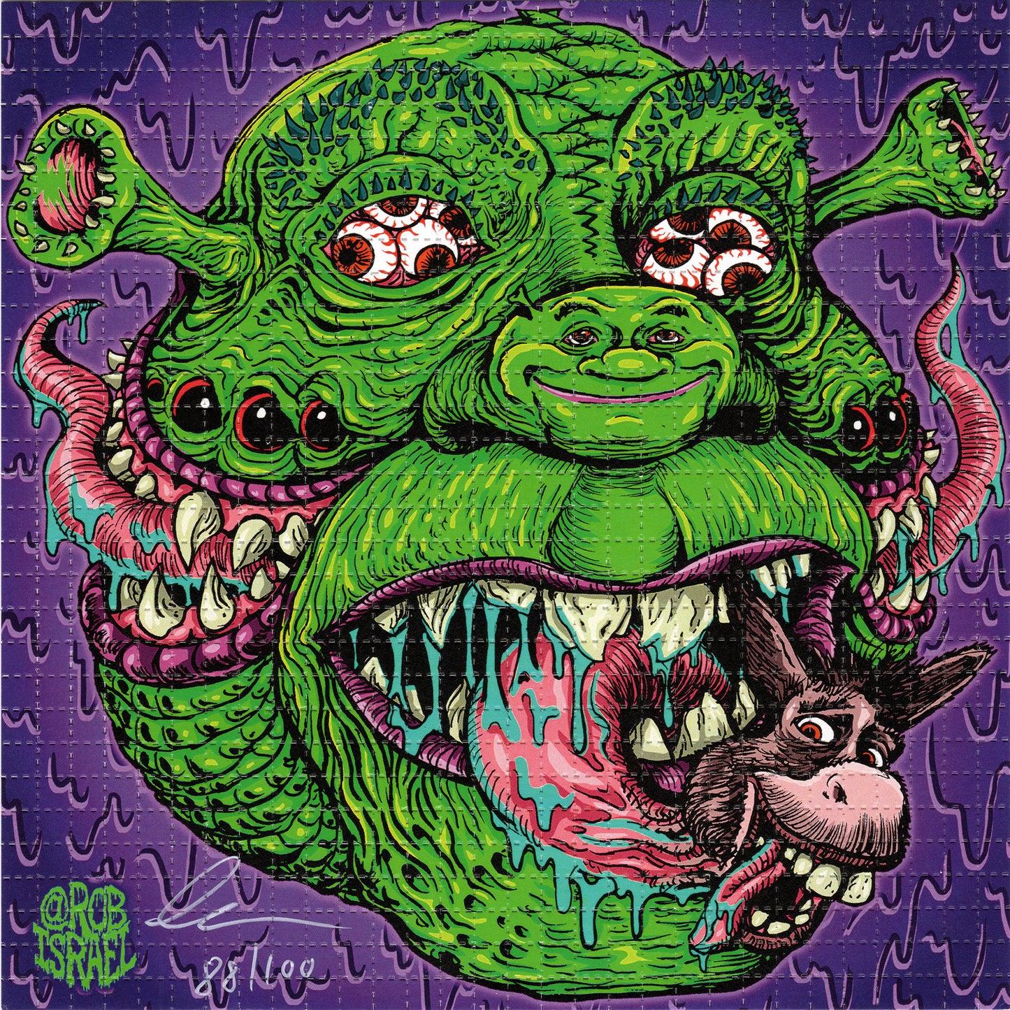 Shreek by Rob Israel SIGNED Limited Edition LSD blotter art print