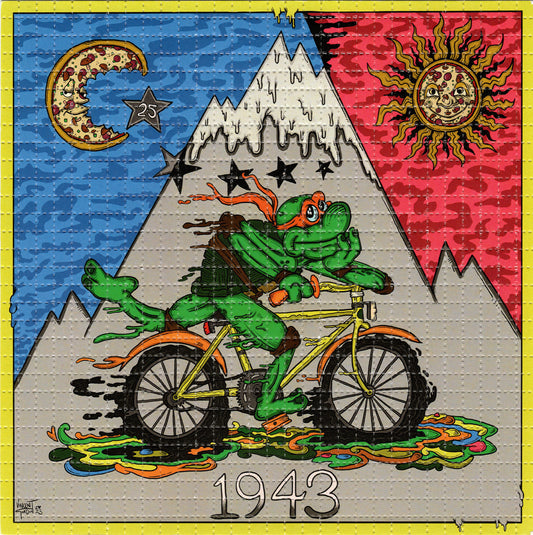 Mutant Turtle Bicycle Day by Vincent Gordon SIGNED Limited Edition LSD blotter art print