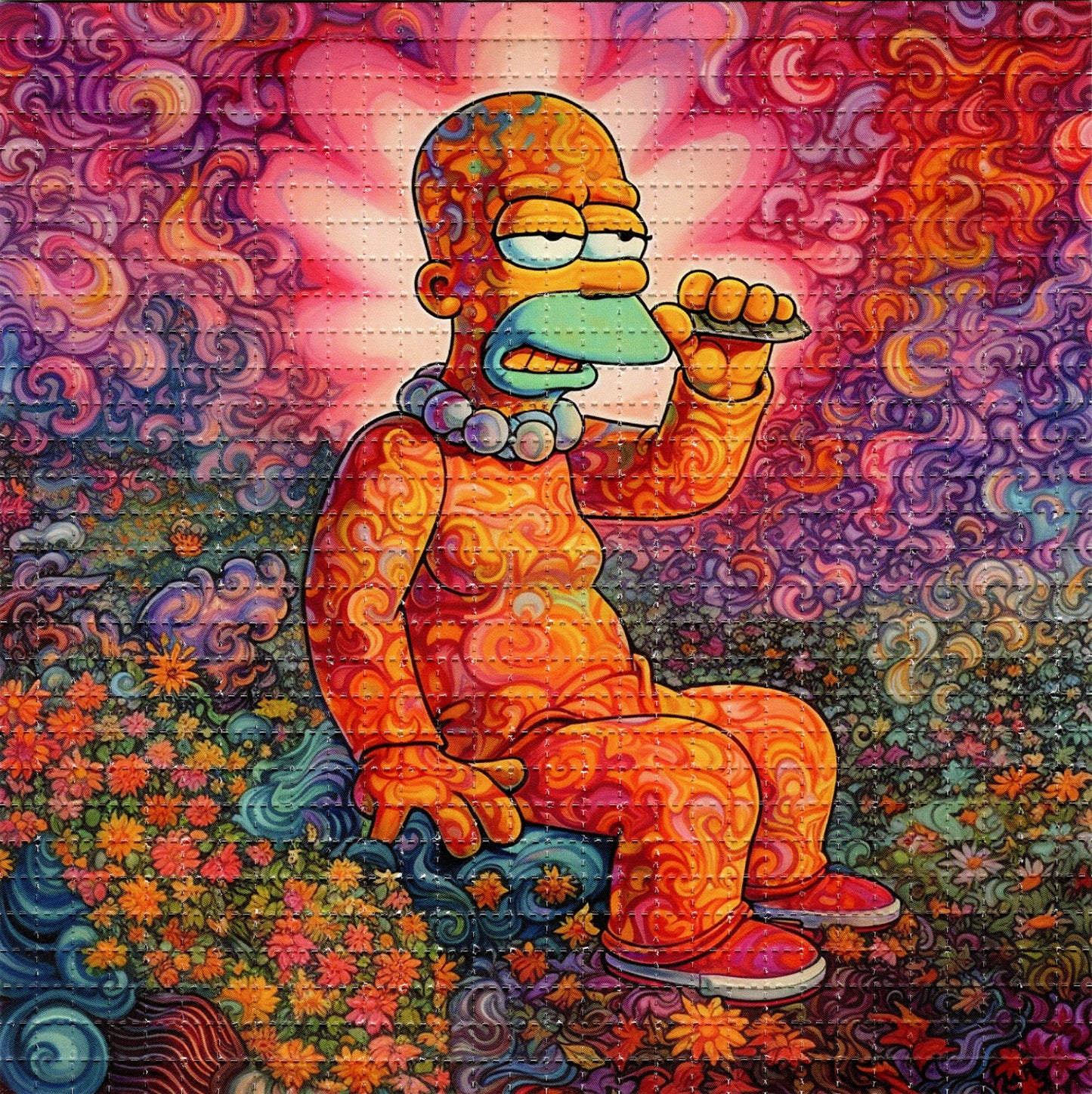 Groovy Homer by Caleb LSD blotter art print
