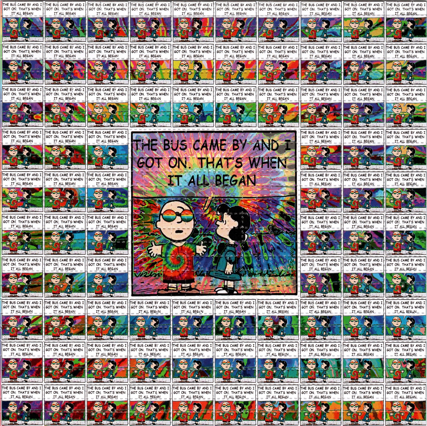 Charlie Bus Came by... LSD blotter art print