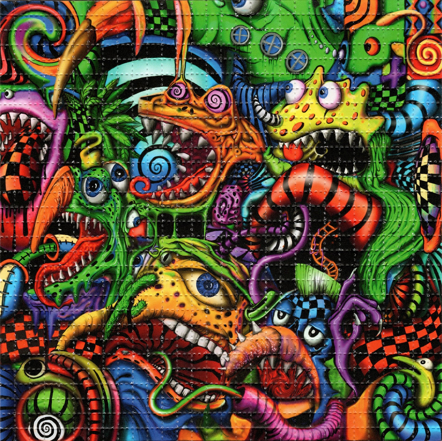 Checkerboard Insanity by Visual Fiber Limited Edition LSD blotter art print