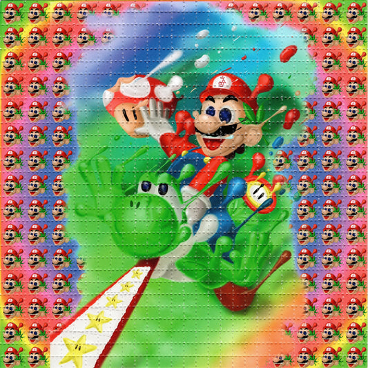 Mario's Ride by Nicholas Melnik SIGNED Limited Edition LSD blotter art print