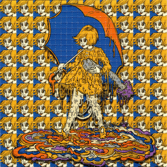 Melty Mushroom Girl by Vincent Gordon SIGNED Limited Edition LSD blotter art print