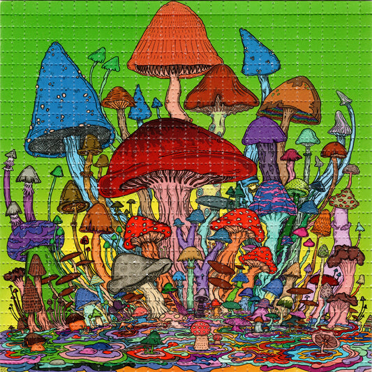 Melty Mushrooms by Vincent Gordon SIGNED Limited Edition LSD blotter art print