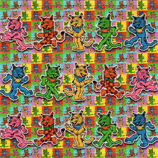 Marching Cats by Vincent Gordon SIGNED Limited Edition LSD blotter art print (Copy)
