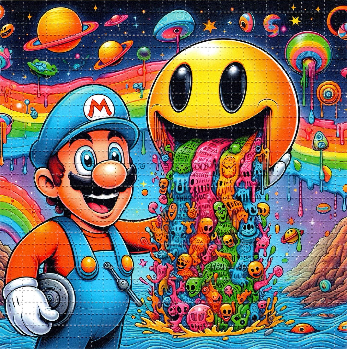 Mario Prize by Josiah C Hill-Meyer (M3istro) Signed Limited Edition LSD blotter art print