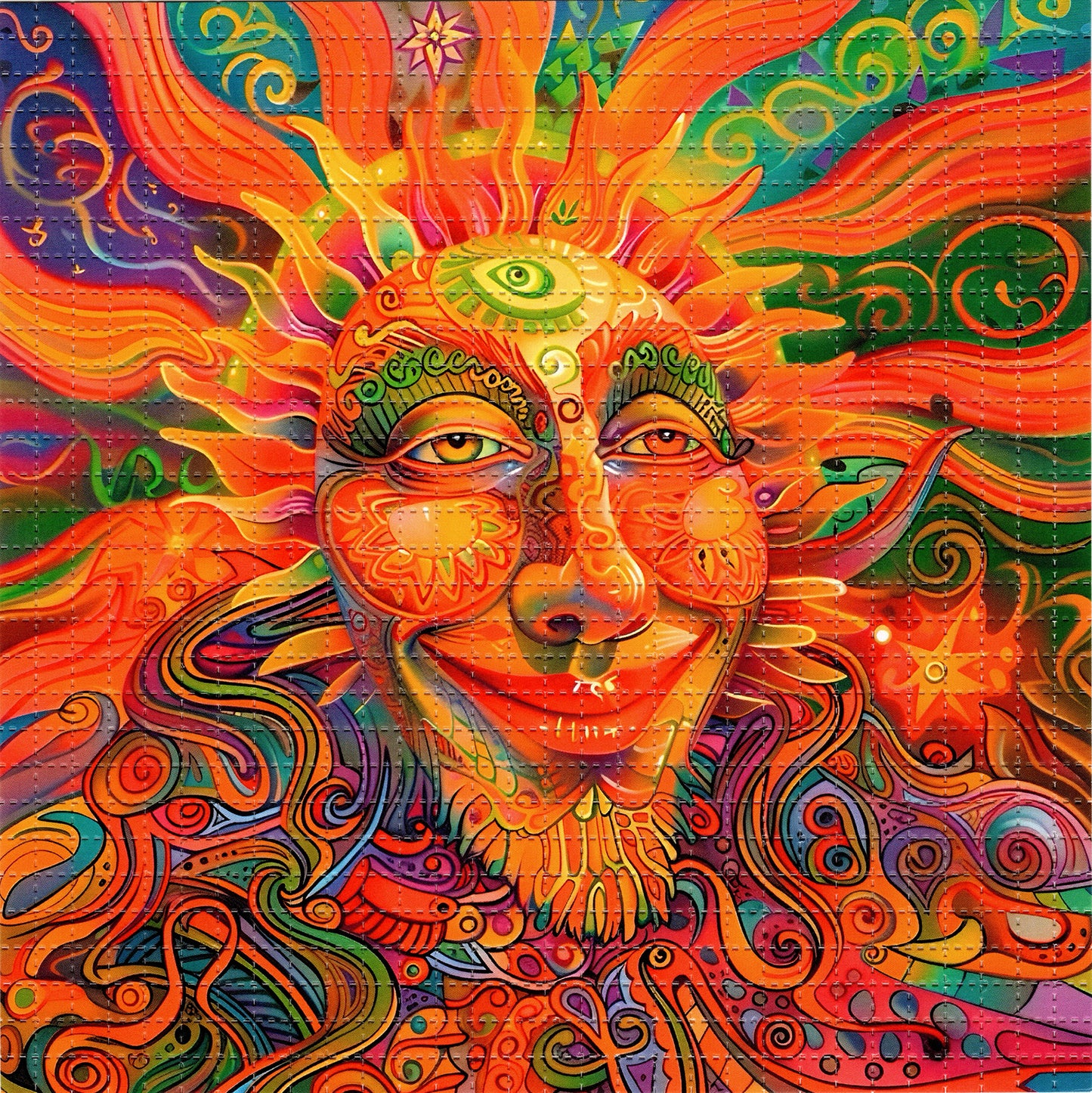 Golden Sunshine by Josiah C Hill-Meyer (M3istro) Signed Limited Edition LSD blotter art print