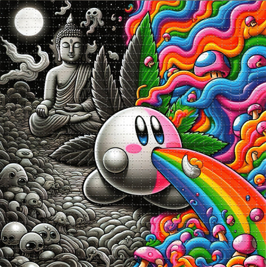 Kirby Purge by Josiah C Hill-Meyer (M3istro) Signed Limited Edition LSD blotter art print