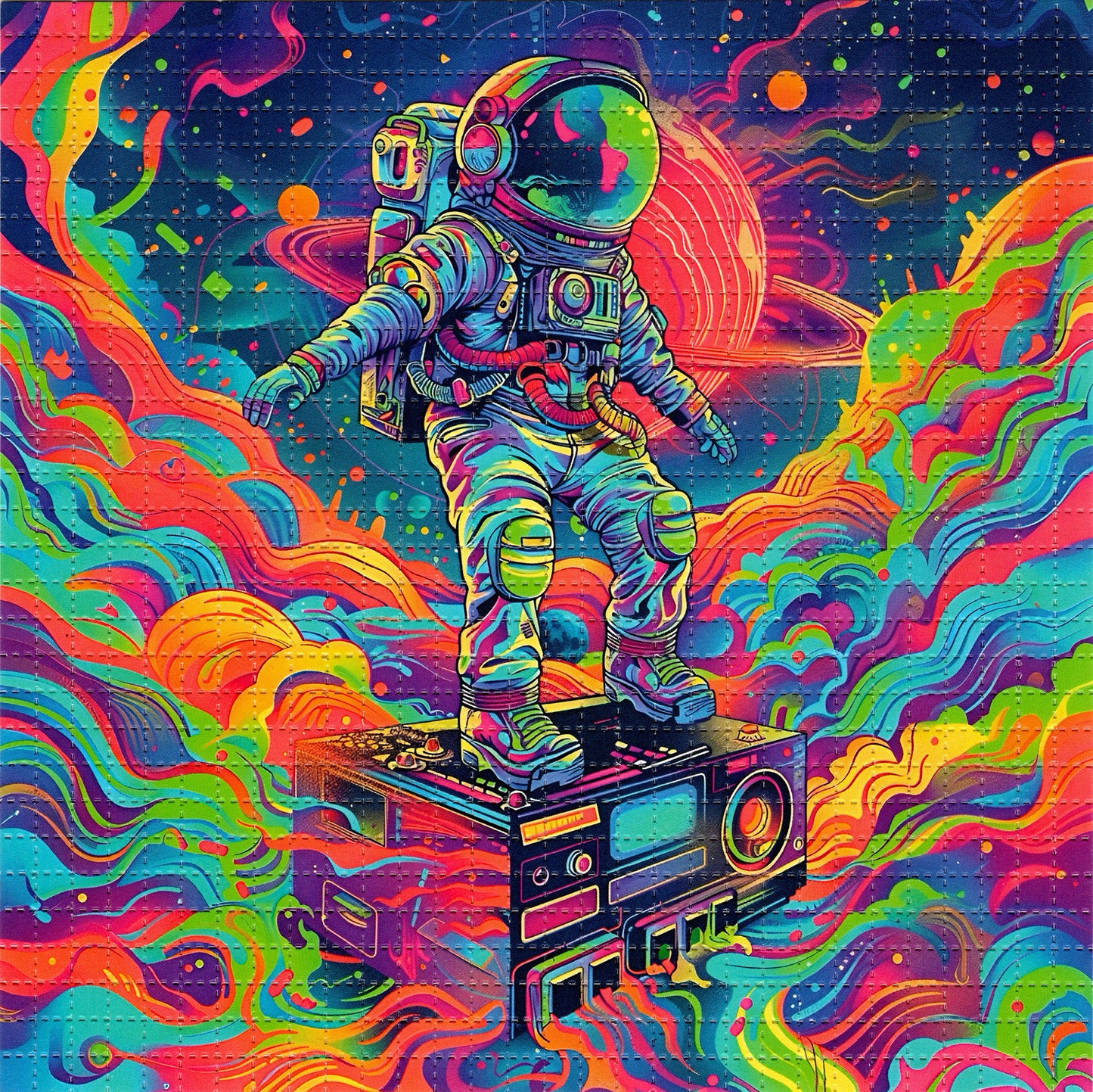 Cosmic Wave-Rider by Josiah C Hill-Meyer (M3istro) Signed Limited Edition LSD blotter art print