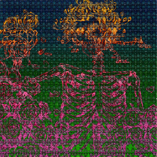Bertha Purple Green by Brandon Bennett SIGNED Limited Edition LSD blotter art print